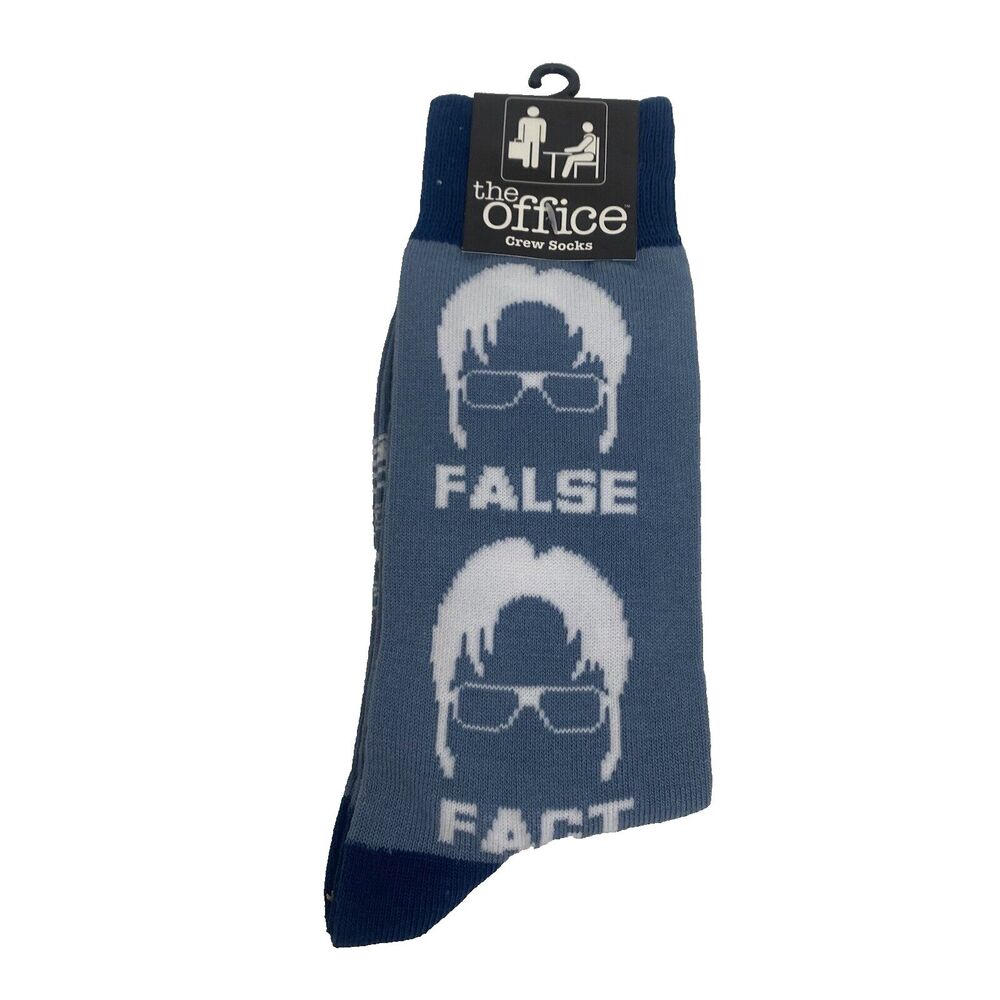 Culturefly The Office False Facts Crew Sock American Comedy Sitcom Novelty Gift